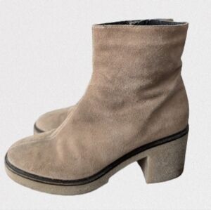 Cordani Fae Suede Tan Suede Ankle Boots Size 38.5